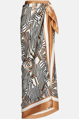 Max Mara Ottico silk beach cover-up