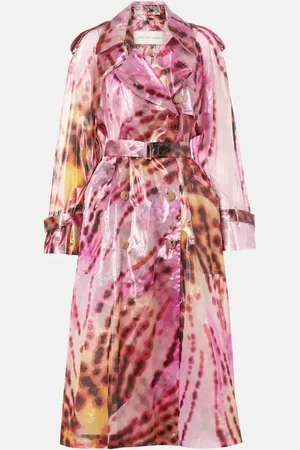 DRIES VAN NOTEN Printed double-breasted trench coat