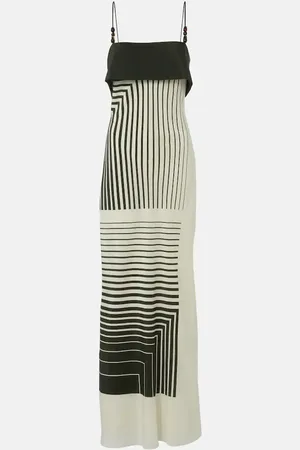 SIR Leilana striped silk maxi dress