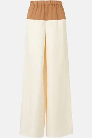 Max Mara Gestro linen and silk wide-leg pants