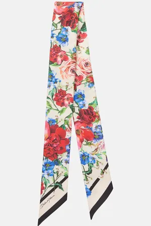 Dolce & Gabbana Floral silk twill scarf