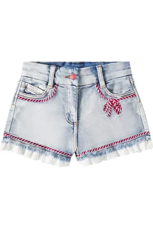 MONNALISA Distressed denim shorts