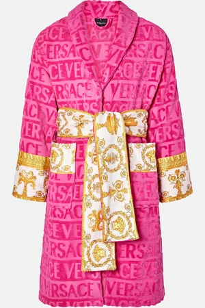 VERSACE Versace Allover cotton terry bathrobe