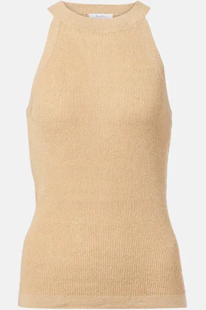 Max Mara Lolly linen and silk-blend top