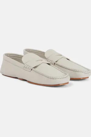 Khaite Billy leather penny loafers