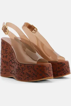 Chloé Maxime PVC slingback wedge sandals