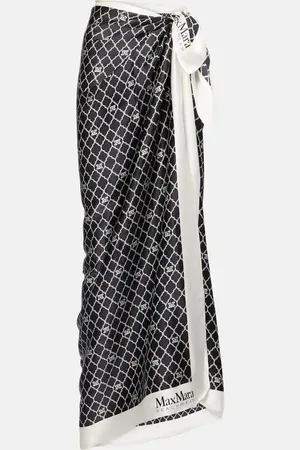 Max Mara Ottico silk beach cover-up