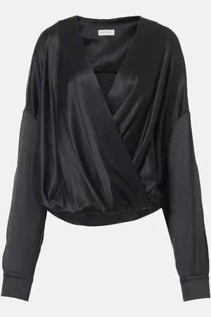DRIES VAN NOTEN Silk-blend satin blouse