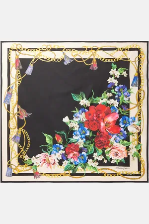 Dolce & Gabbana Floral silk twill scarf