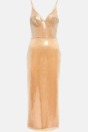 DAVID KOMA Sequined midi dress
