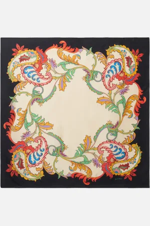 Etro Paisley silk twill scarf