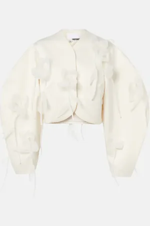 ROTATE Bridal floral-appliquÃ© jacket