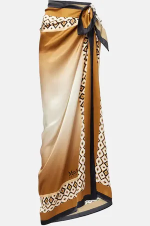 Max Mara Ottico silk beach cover-up