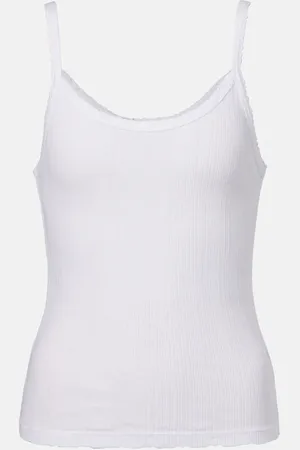 Velvet Iniku cotton-blend pointelle tank top