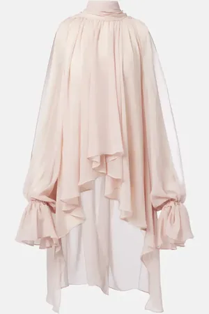 BLUMARINE Asymmetric georgette blouse