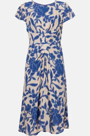 Velvet Floral crÃªpe midi dress