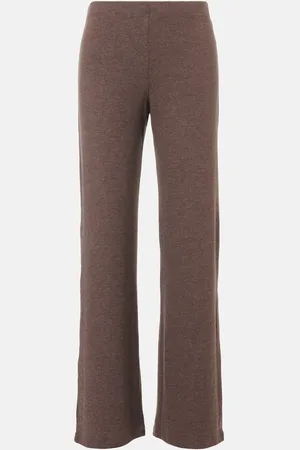 Leset Lauren mid-rise jersey wide-leg pants
