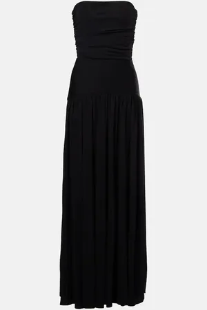 Staud Mariana ruched jersey maxi dress