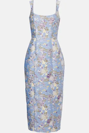 Markarian Numa floral brocade midi dress