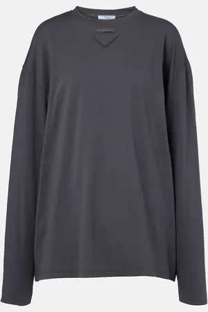 Prada Logo oversized cotton T-shirt