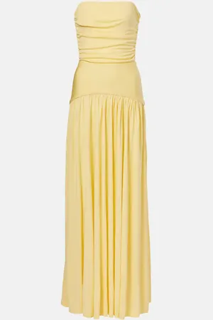 Staud Mariana ruched jersey maxi dress