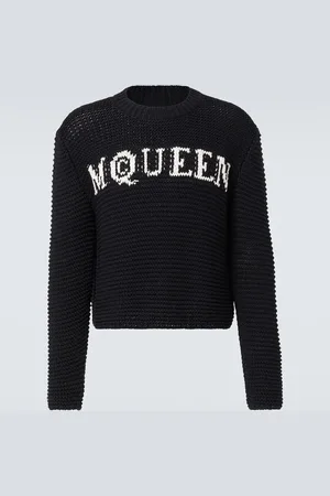 Alexander McQueen Logo cotton jacquard sweater