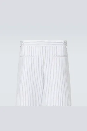 Alexander McQueen Striped cotton Bermuda shorts