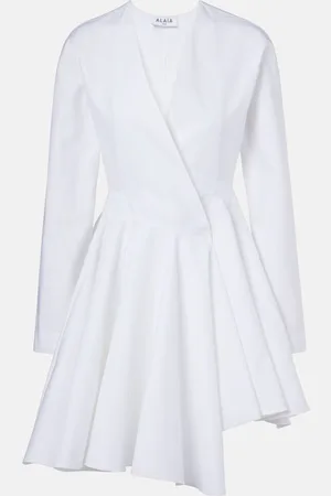 Alaïa Asymmetric cotton minidress