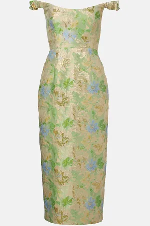 Markarian Floral brocade midi dress