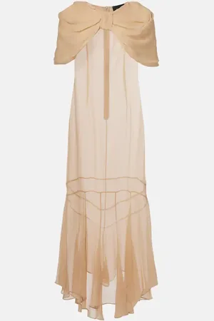 Simone Rocha Draped silk georgette maxi dress