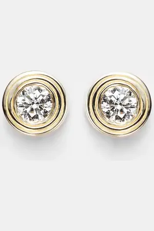 Sydney Evan Fluted 14kt earrings with diamonds