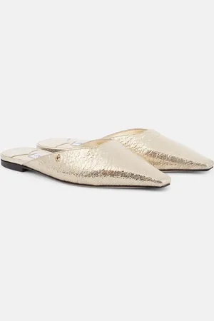 Jimmy Choo Vivi metallic leather mules