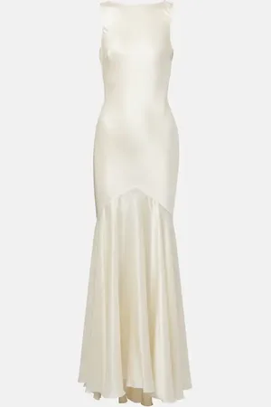 Nina Ricci Open-back satin maxi dress