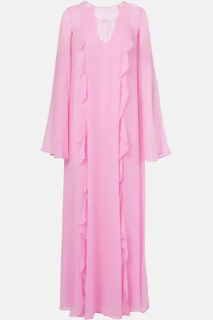 Max Mara Smirne floral-appliquÃ© georgette maxi dress