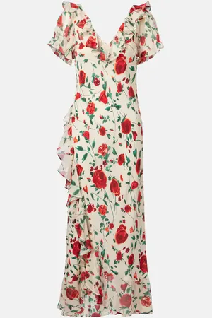 RIXO London Clementina silk crÃªpe de chine maxi dress