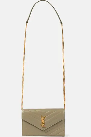 Saint Laurent Cassandre Envelope leather wallet on chain