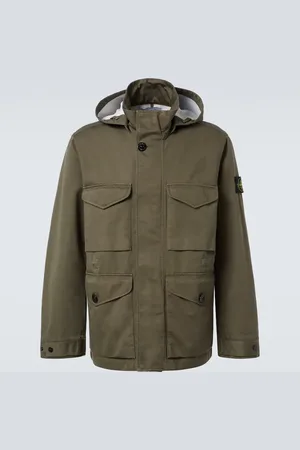 Stone Island Raso Gommato 3L cotton jacket