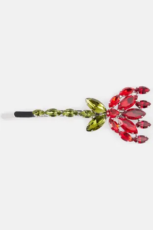 Simone Rocha Carnation crystal-embellished hair clip