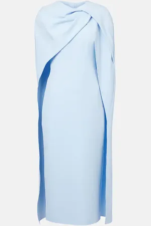 Safiyaa Oria caped crÃªpe cocktail dress