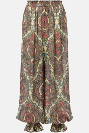 VALENTINO Paisley silk georgette culottes