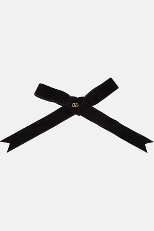VALENTINO VLogo velvet hair clip