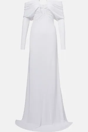 CHRISTOPHER ESBER Arched Palm off-shoulder maxi dress