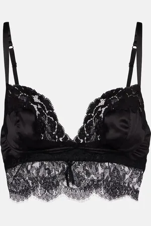 Dolce & Gabbana Lace-trimmed satin bralette