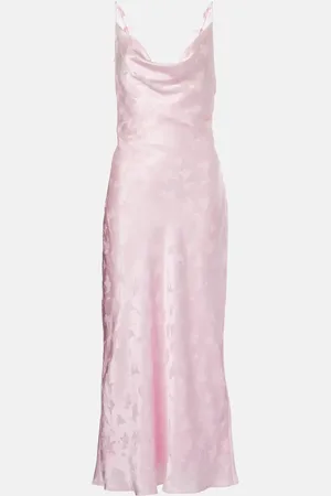 ROTATE Bridal silk satin midi dress