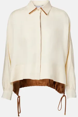 Max Mara Biacco linen and silk blouse