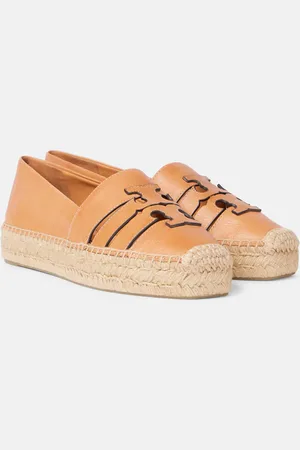 Tory Burch Ines leather platform espadrilles