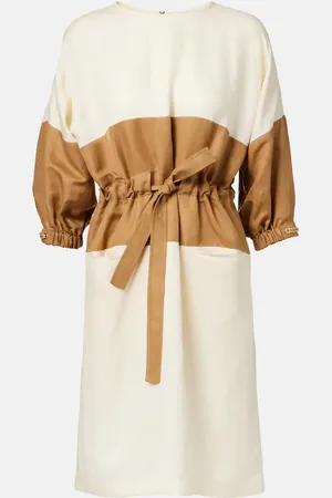 Max Mara Vasto linen and silk sweater dress