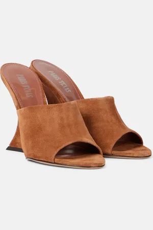 PARIS TEXAS Nina suede wedge mules