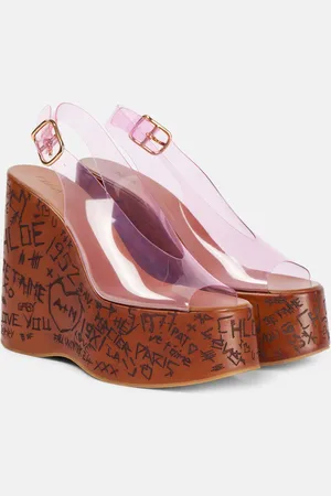 Chloé Maxime PVC slingback wedge sandals