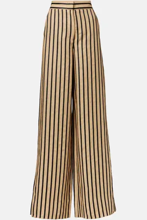 Max Mara Cestino linen and cotton-blend palazzo pants